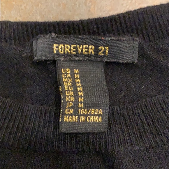 Forever 21 Womens M Sweater Cropped Short Sleeve - Picture 3 of 3